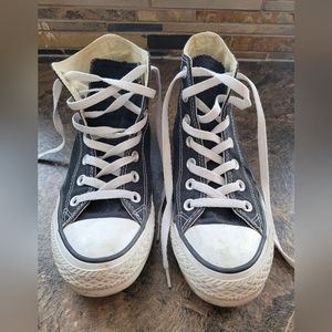 Black Converse women's high top sneakers